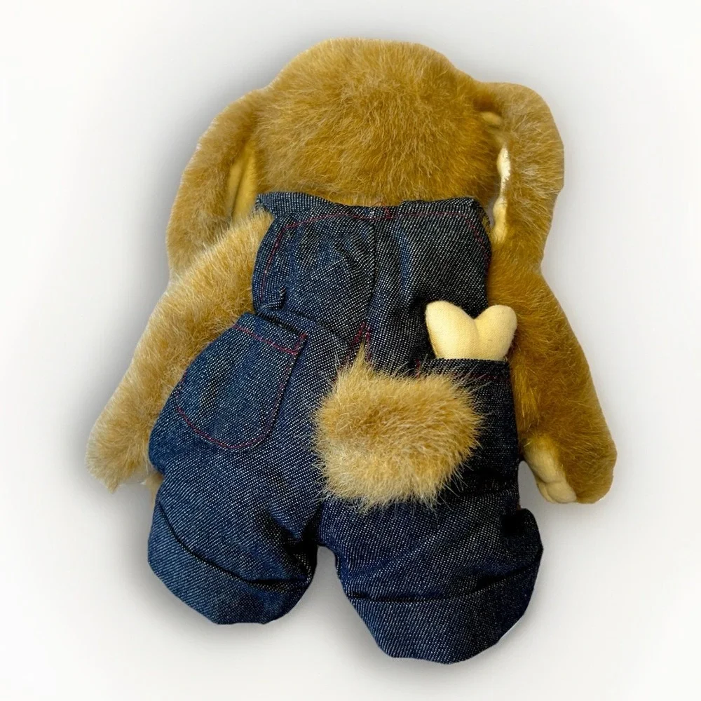 Boyds Bears BANGLES Style# 904443‎ Puppy Plush Blue Denim Coveralls Patriotic